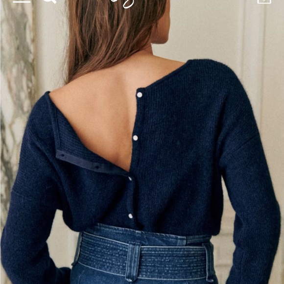 Sezane Sweaters - Sezane Gaspard cardigan in navy blue
